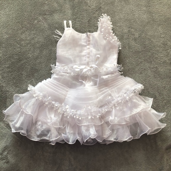 Kids 3-4Y White Formal/Party Dress - Picture 2 of 16